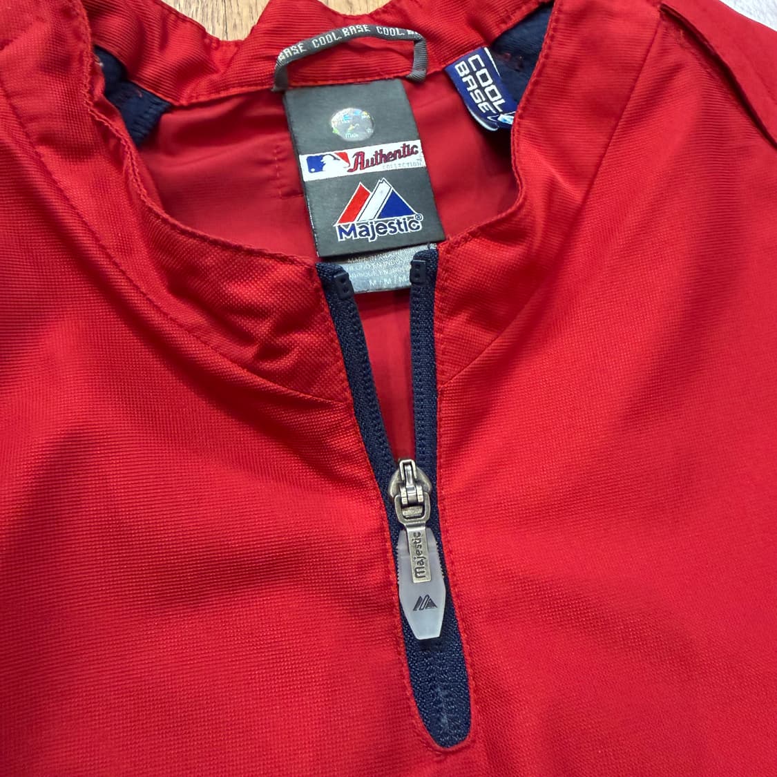마제스틱 보스턴 레드삭스 하프집업 웜업 상품이미지4