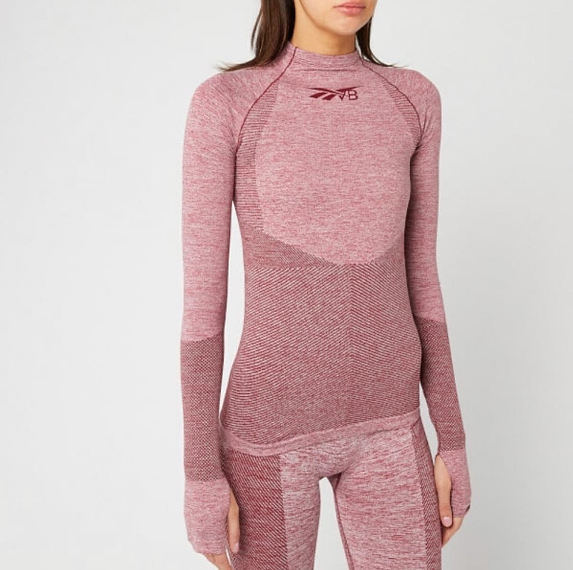 (정품/새상품) 리복 X 빅토리아 베컴 여성 버건디 스포츠 롱슬리브 상품이미지4