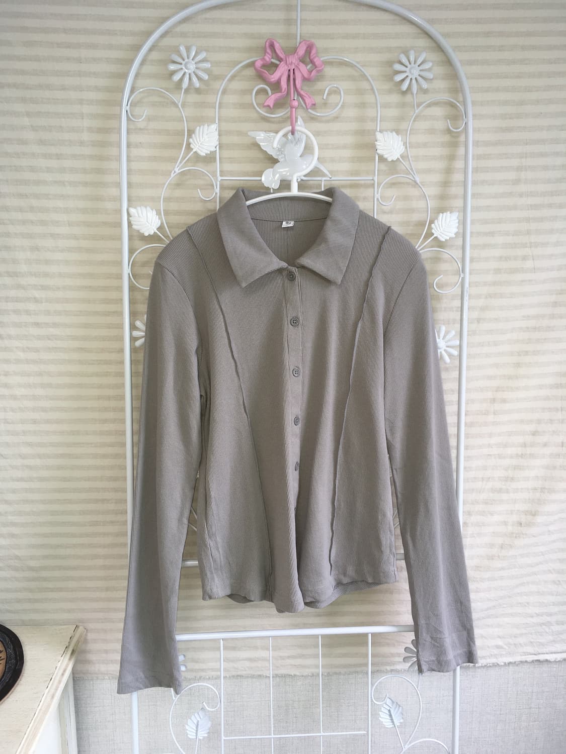 빈티지 그레이 카라 니트 y2k 스트릿 갸루 펑키 453 상품이미지1