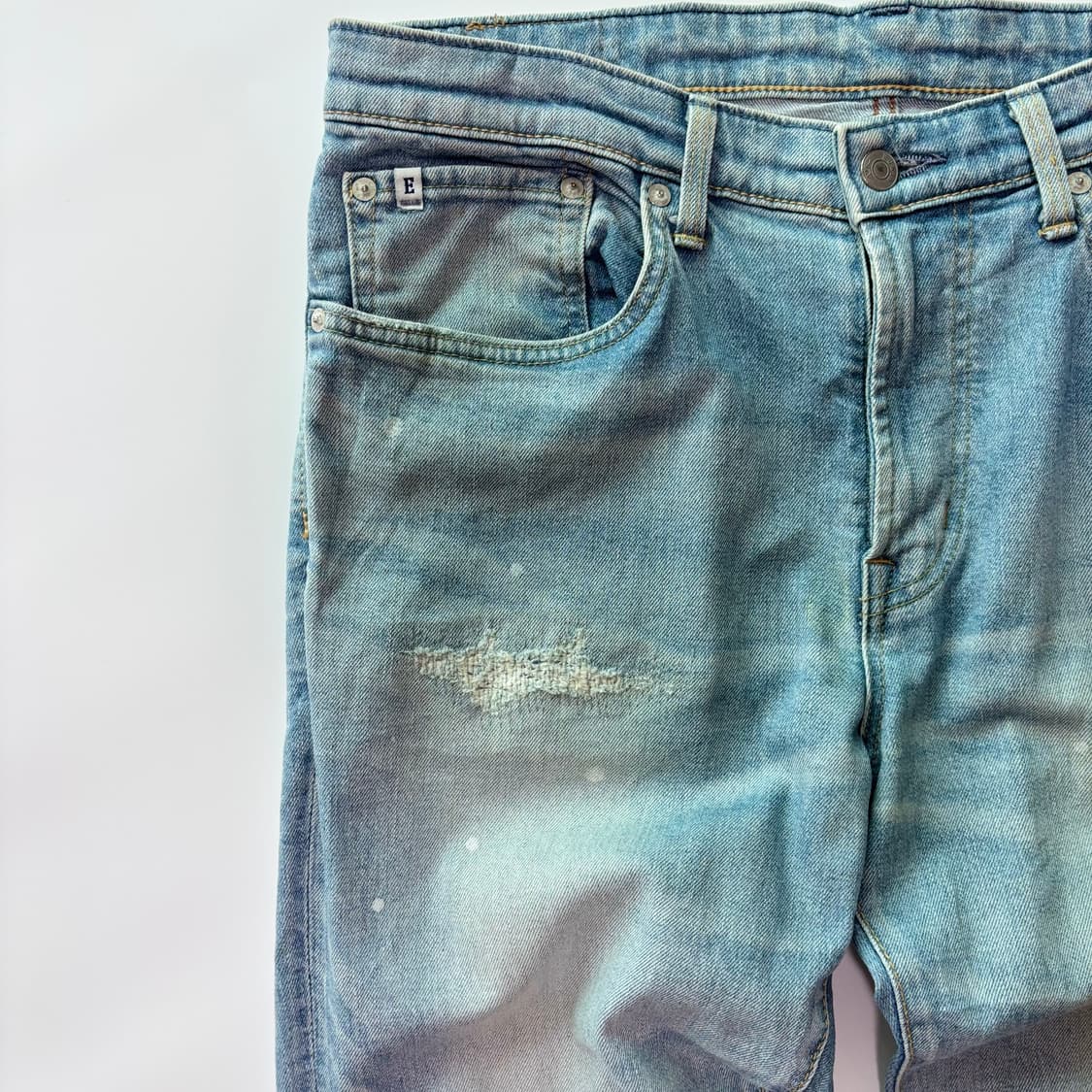에드윈(EDWIN) 데미지 페인트 데님팬츠 상품이미지3