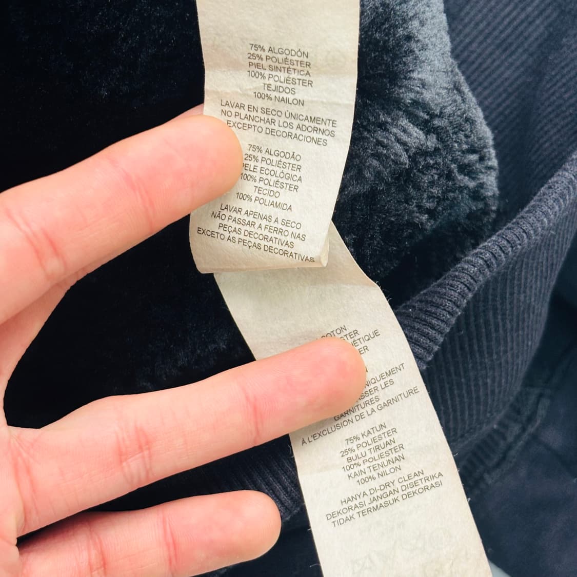 아르마니 익스체인지 블랙 퍼 후드 자켓 S 상품이미지9