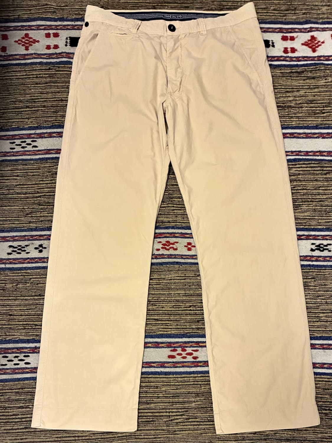 (34)00s 스톤아일랜드 코튼 나일론 와이드 치노팬츠 베이지 상품이미지2