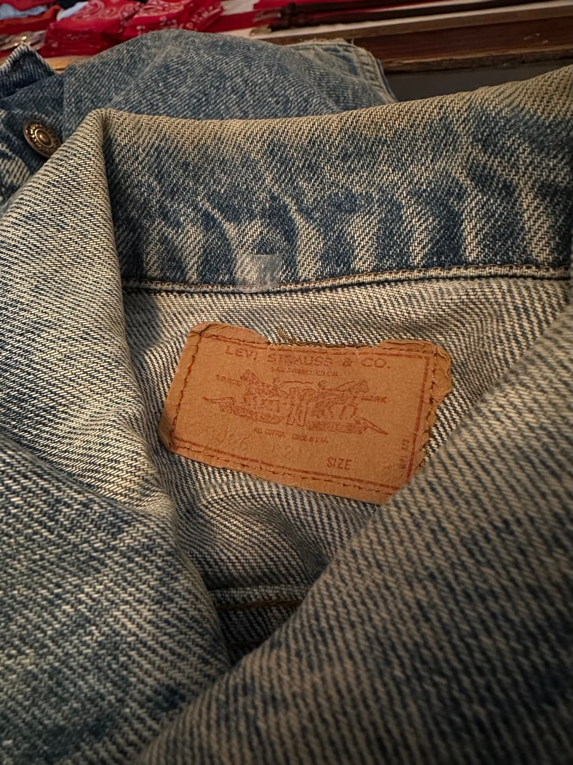 80s USA 빈티지 리바이스 70506 3세대 데님 트러커 자켓 상품이미지8