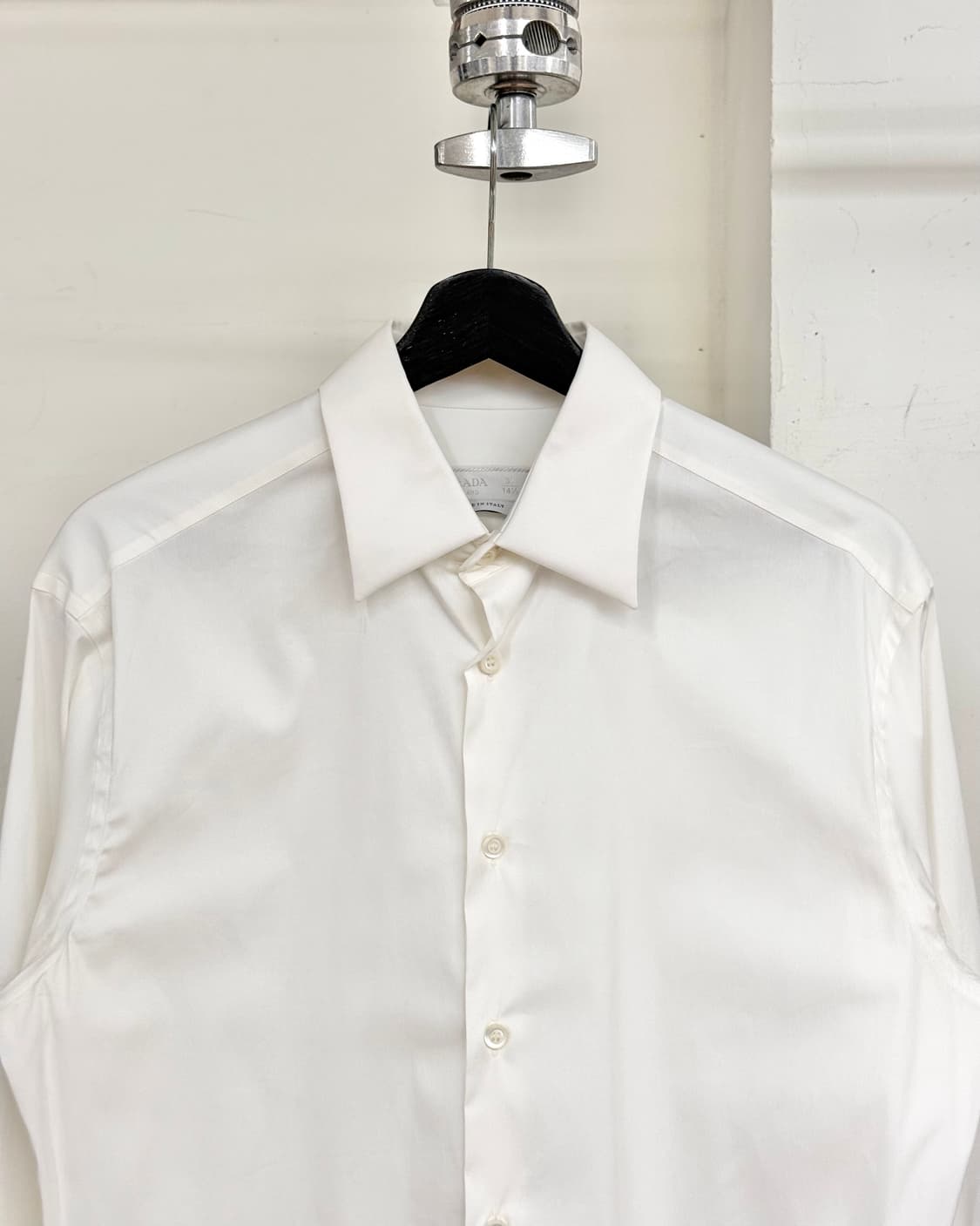 프라다 화이트 코튼 나일론 블렌드 셔츠 상품이미지2
