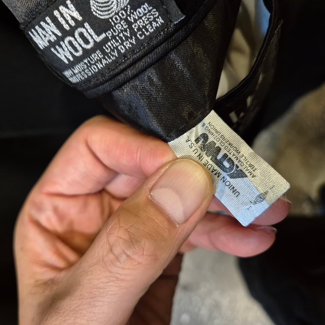 XL(착샷잇음) USA 블랙 울 더블롱코트  상품이미지6