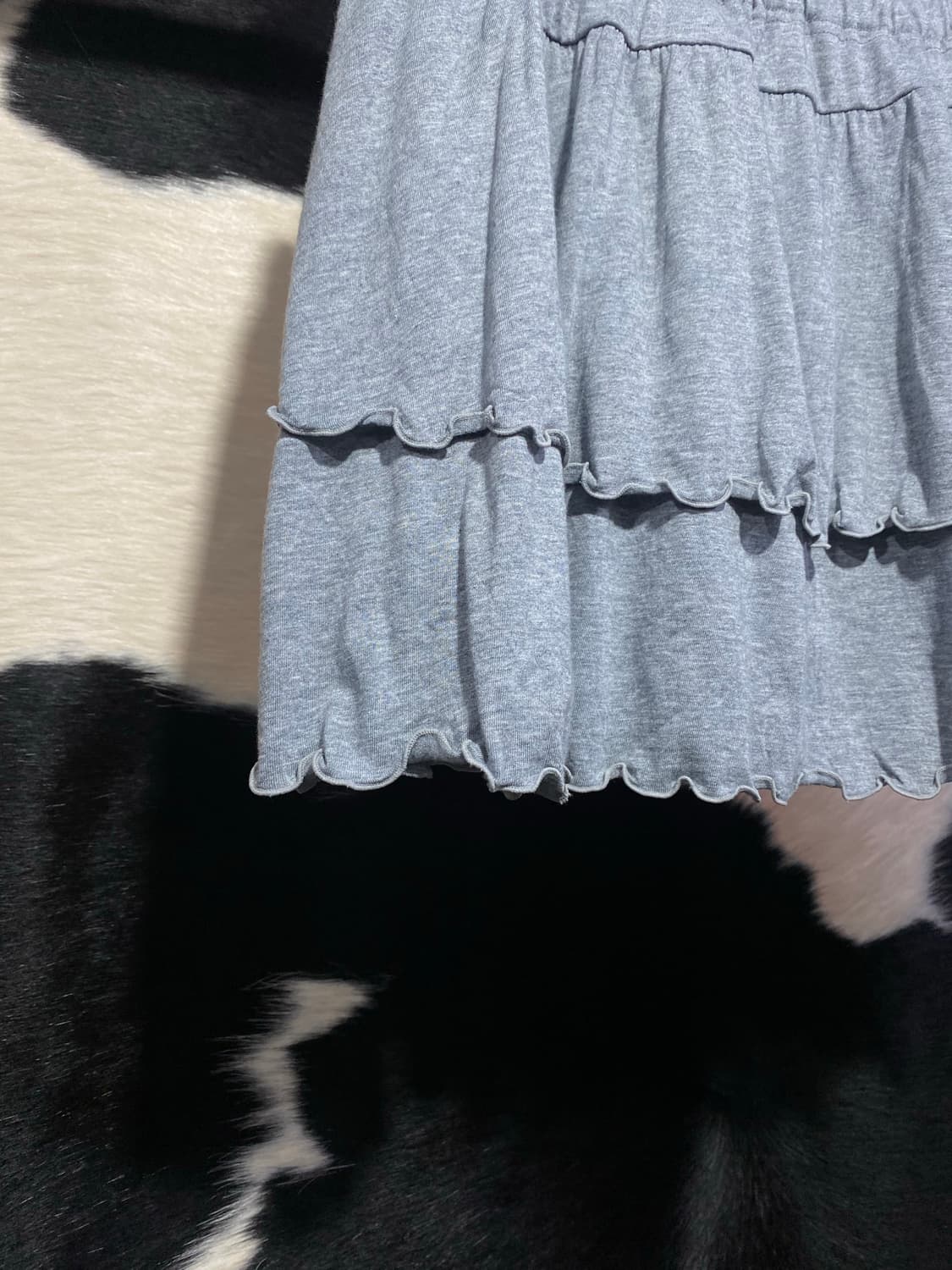 Japanese vtg 프릴 캉캉 코튼 미니스커트 상품이미지3