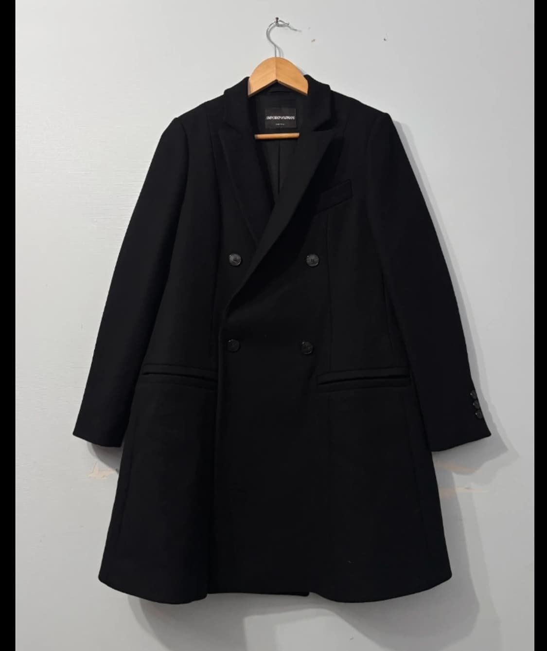 엠포리오 아르마니 블랙 더블 코트 ~66 상품이미지3