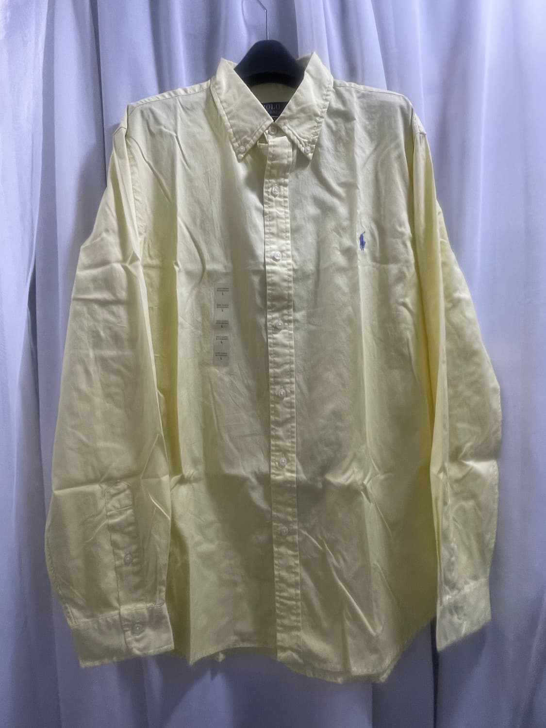 폴로 랄프로렌/ 클래식 핏 버튼다운 셔츠 옐로우/ L 상품이미지1