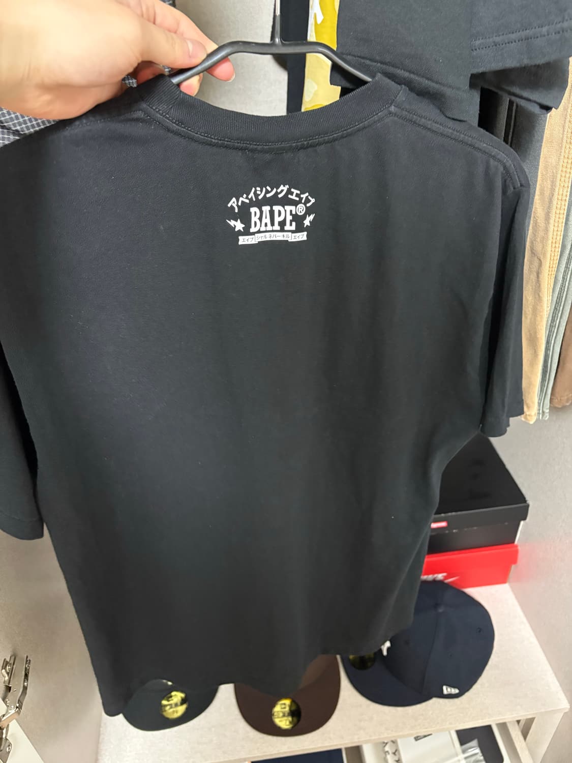 베이프 재팬 빅 에이프 헤드 시티 티셔츠 블랙 l 상품이미지2