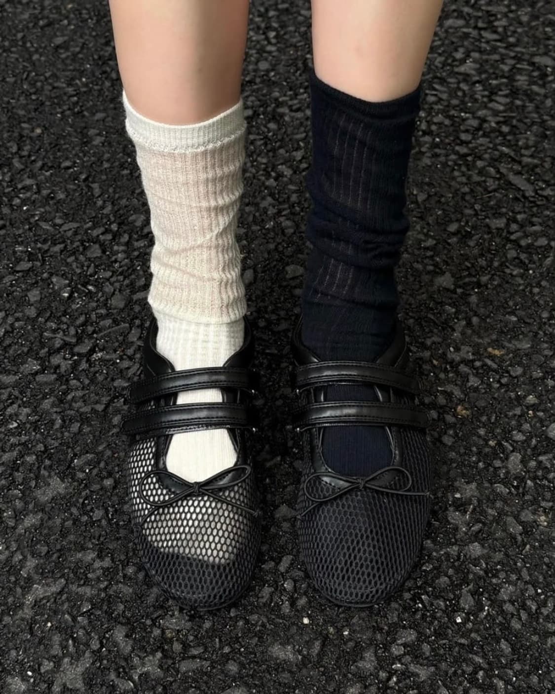 다이닛 리본모찌신발 메쉬블랙 새상품 250 상품이미지2