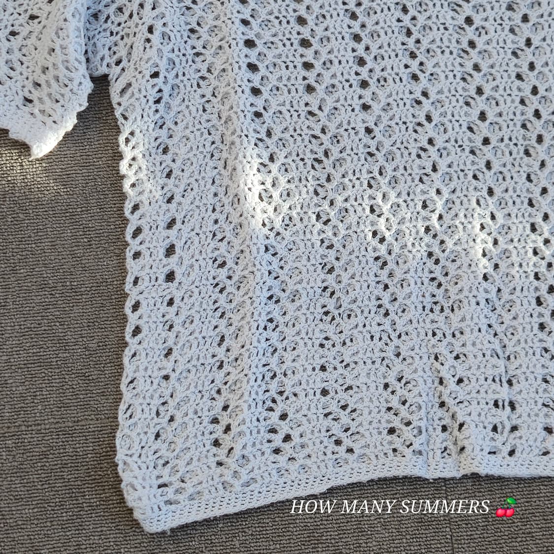 화이트 여름 반팔 니트 상품이미지2