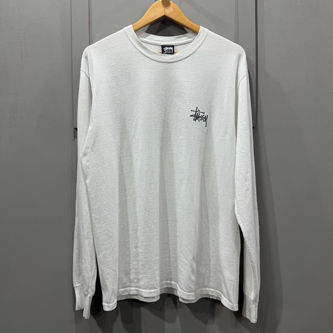 L 스투시 Stussy 베이직 사인로고 롱슬리브 긴팔 티셔츠 상품이미지1