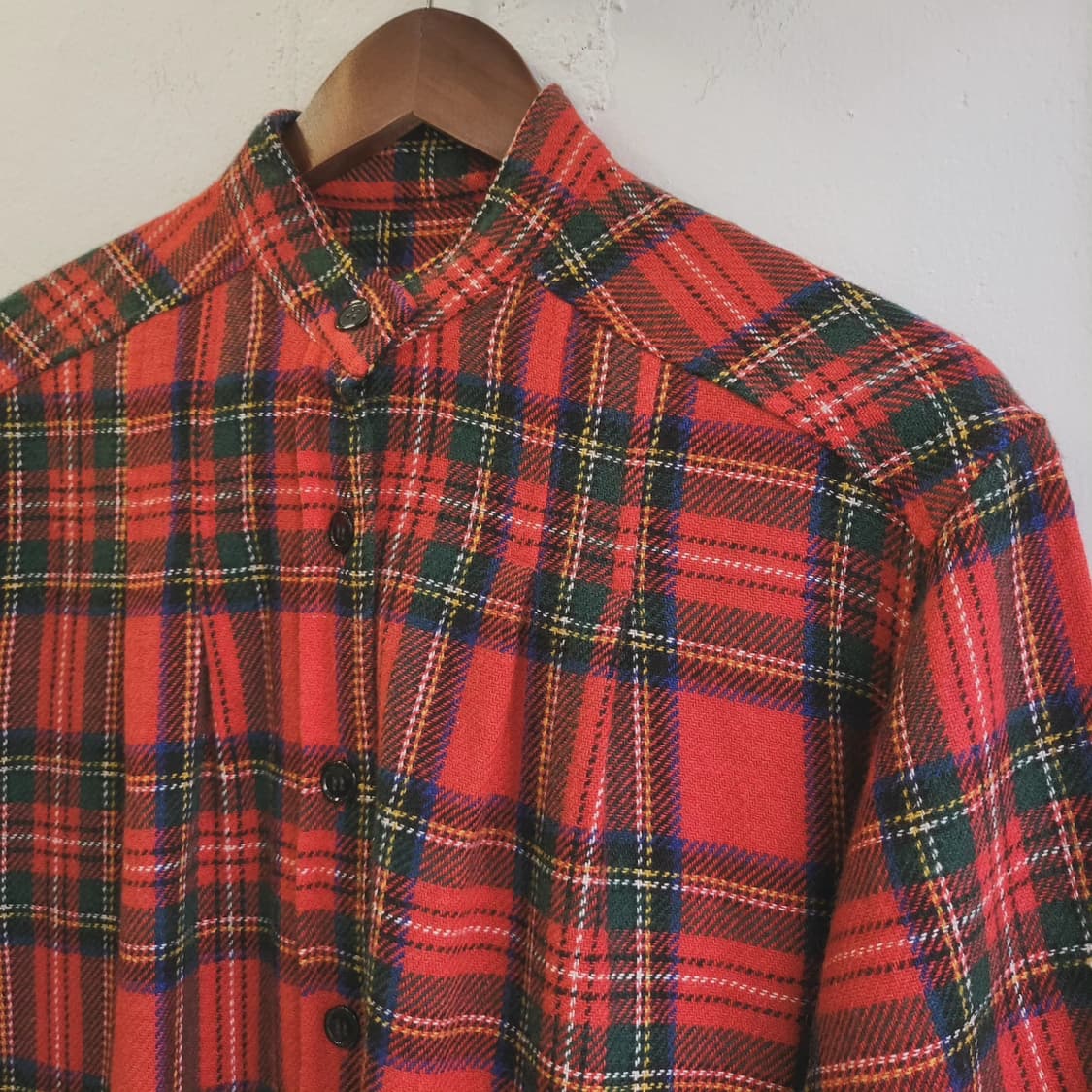 레드그린체크 포켓 울셔츠 (made in Japan) 상품이미지4