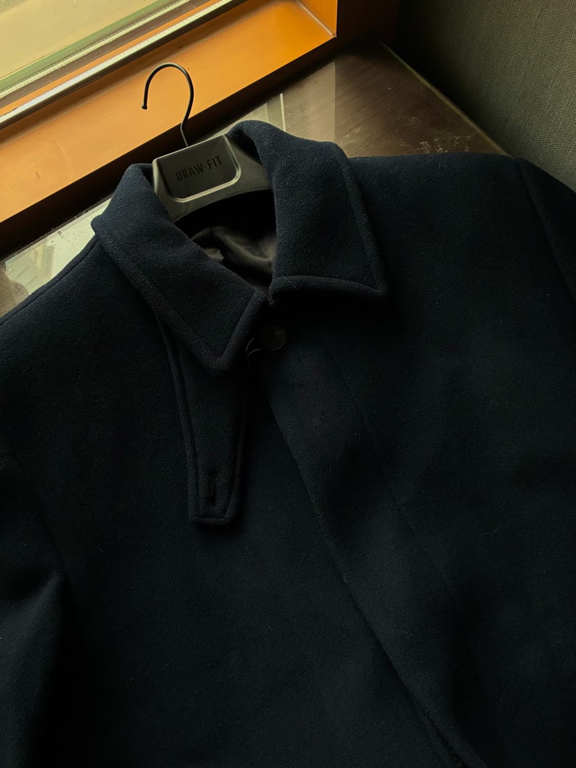 (L) 드로우핏 프리미어 울 발마칸 체스터 코트 [NAVY] 판매 상품이미지10