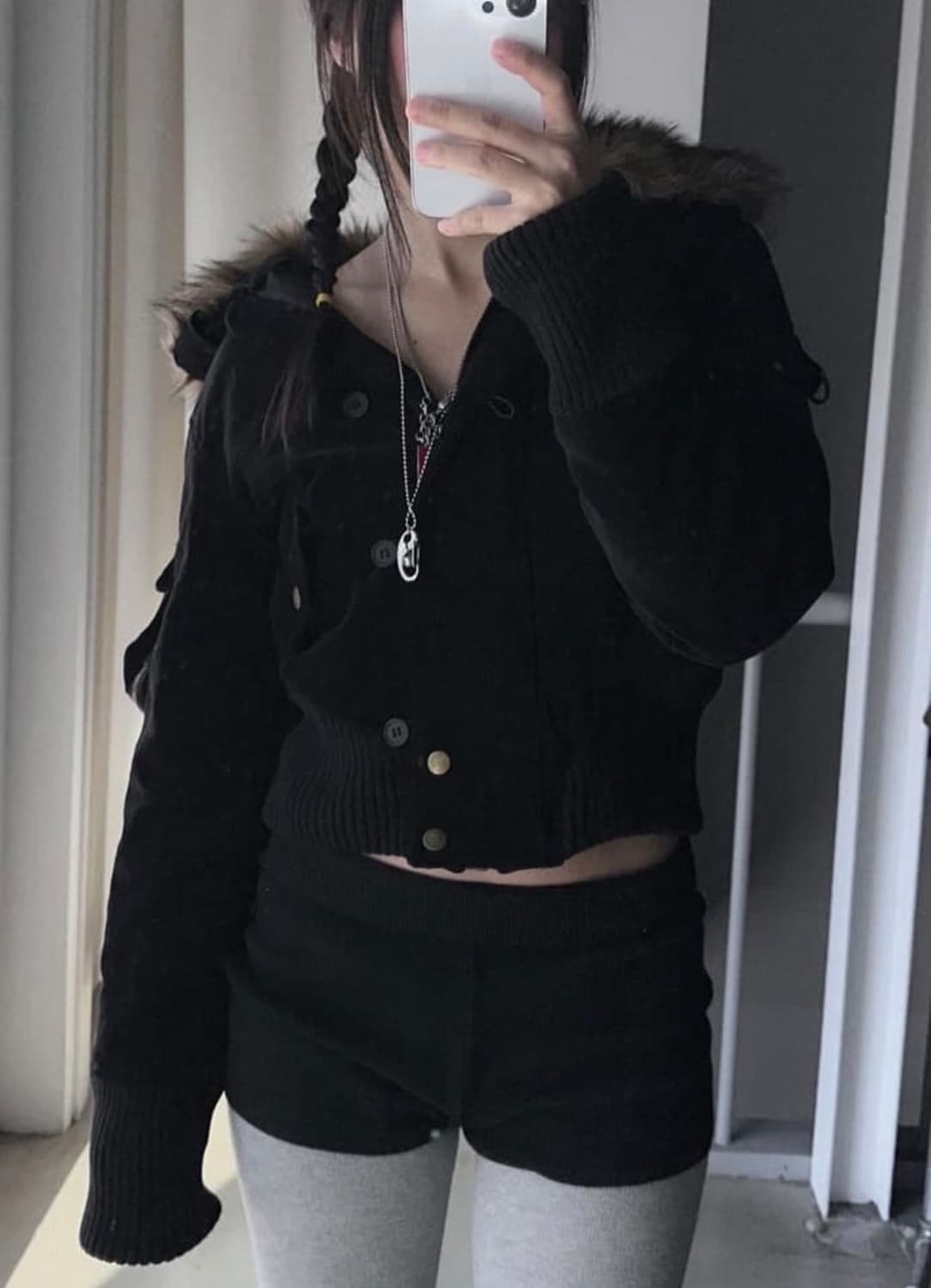 히코 빈티지 y2k 벨루어 숏패딩 상품이미지2