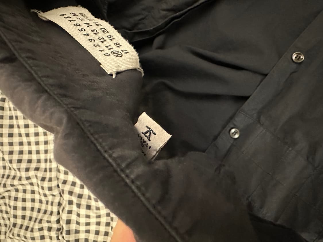 07aw 마틴 마르지엘라 셔츠 네이비 상품이미지4