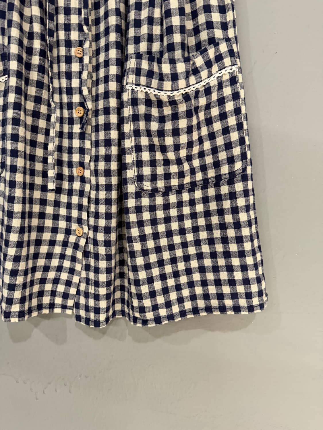 pocket point button-up check skirt 상품이미지8