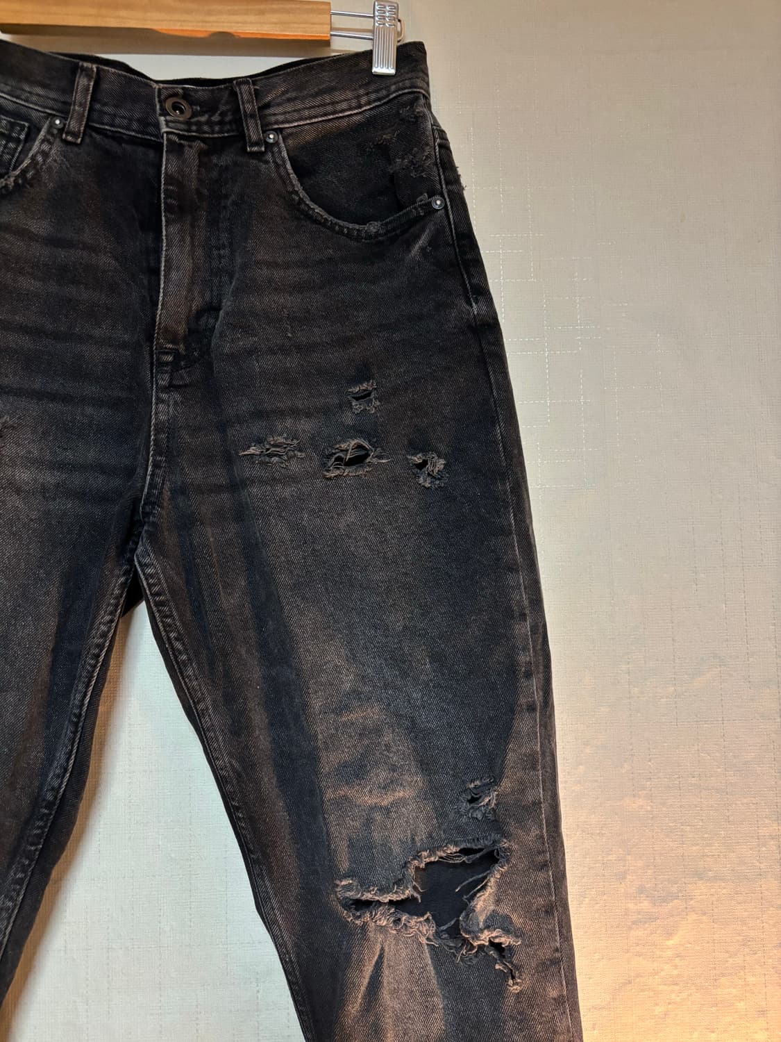 자라 블랙 데님팬츠 청바지 상품이미지4