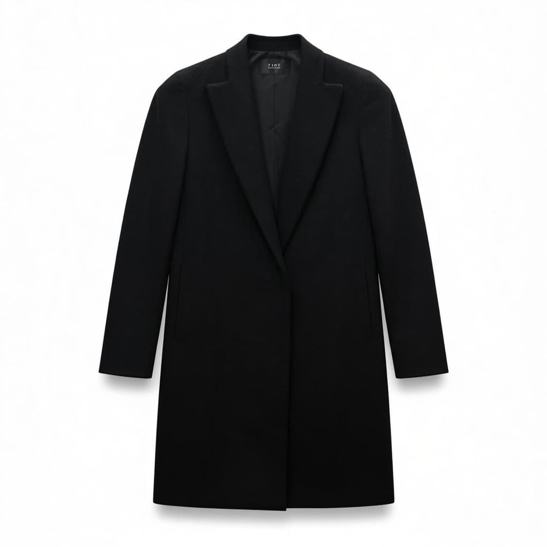 TIME 타임 캐시미어 100% 블랙 코트  상품이미지1