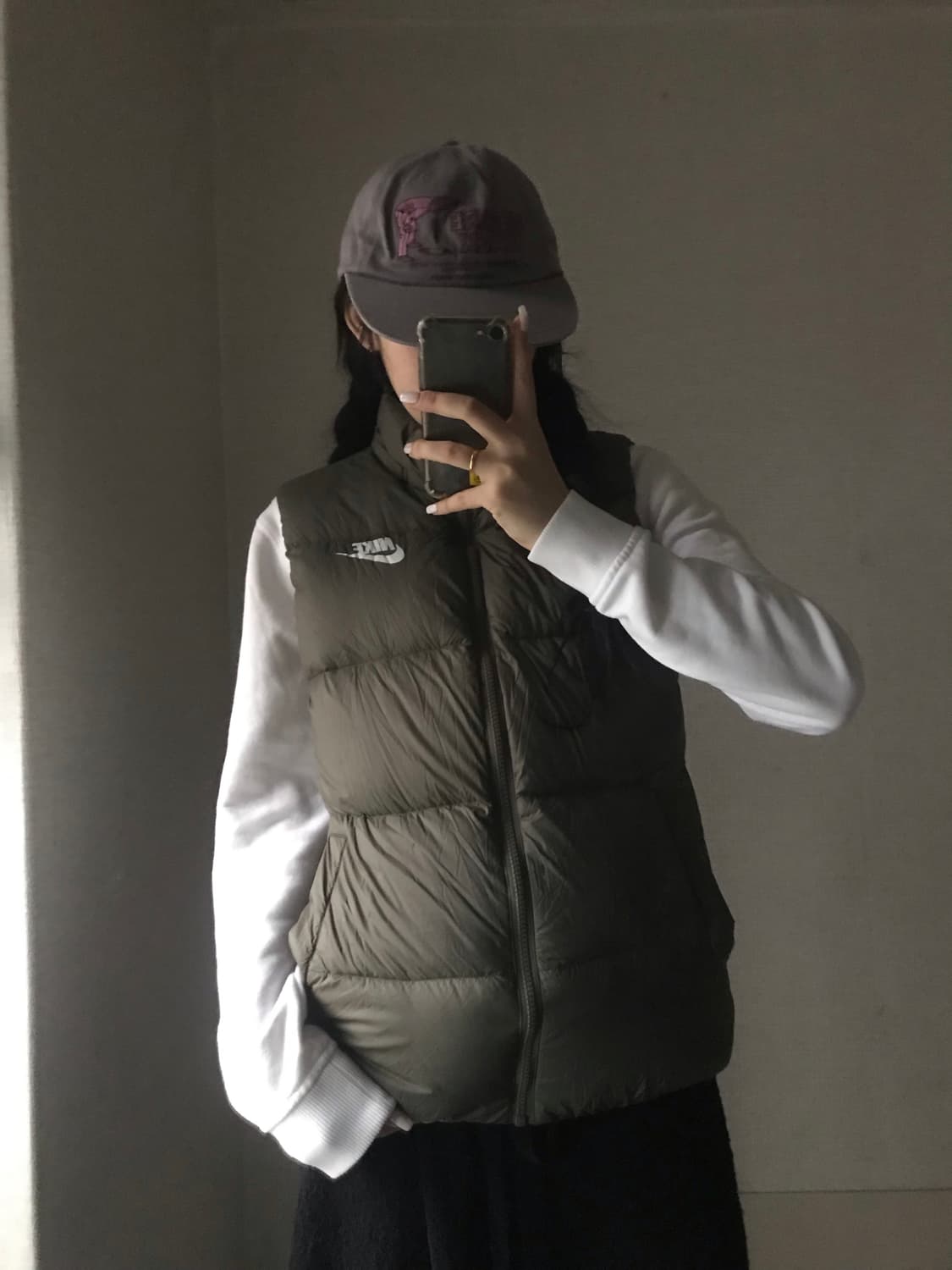 나이키 카키 패딩 조끼 상품이미지2