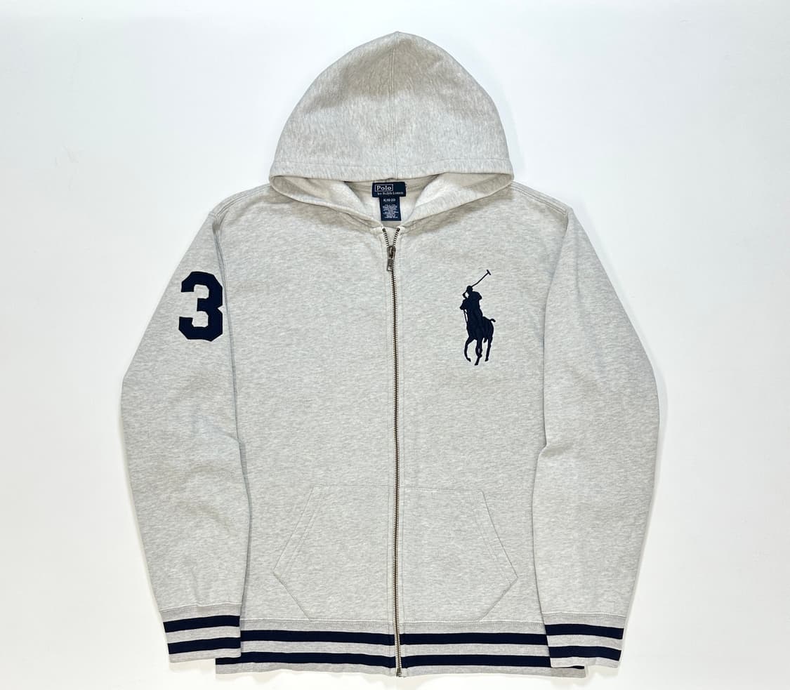 polo 폴로 빅포니 후드집업 그레이 (실측m-l) 상품이미지1