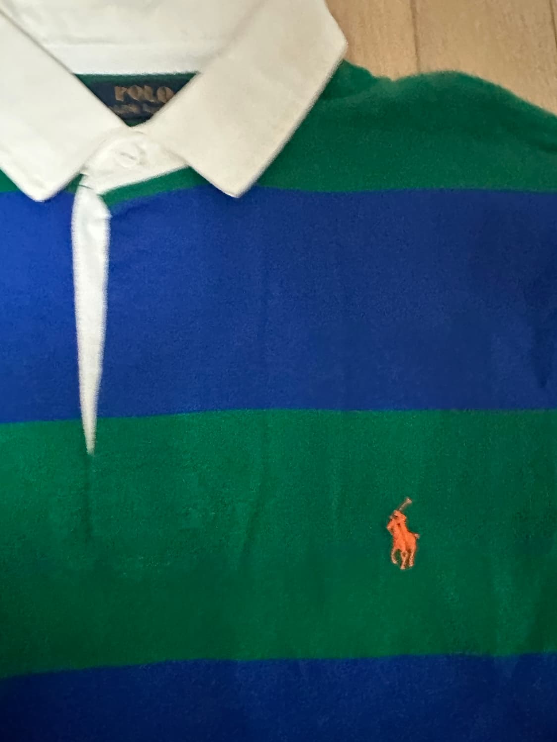 폴로 랄프로렌 럭비카라티 L 그린/블루(새상품급!!) 상품이미지8