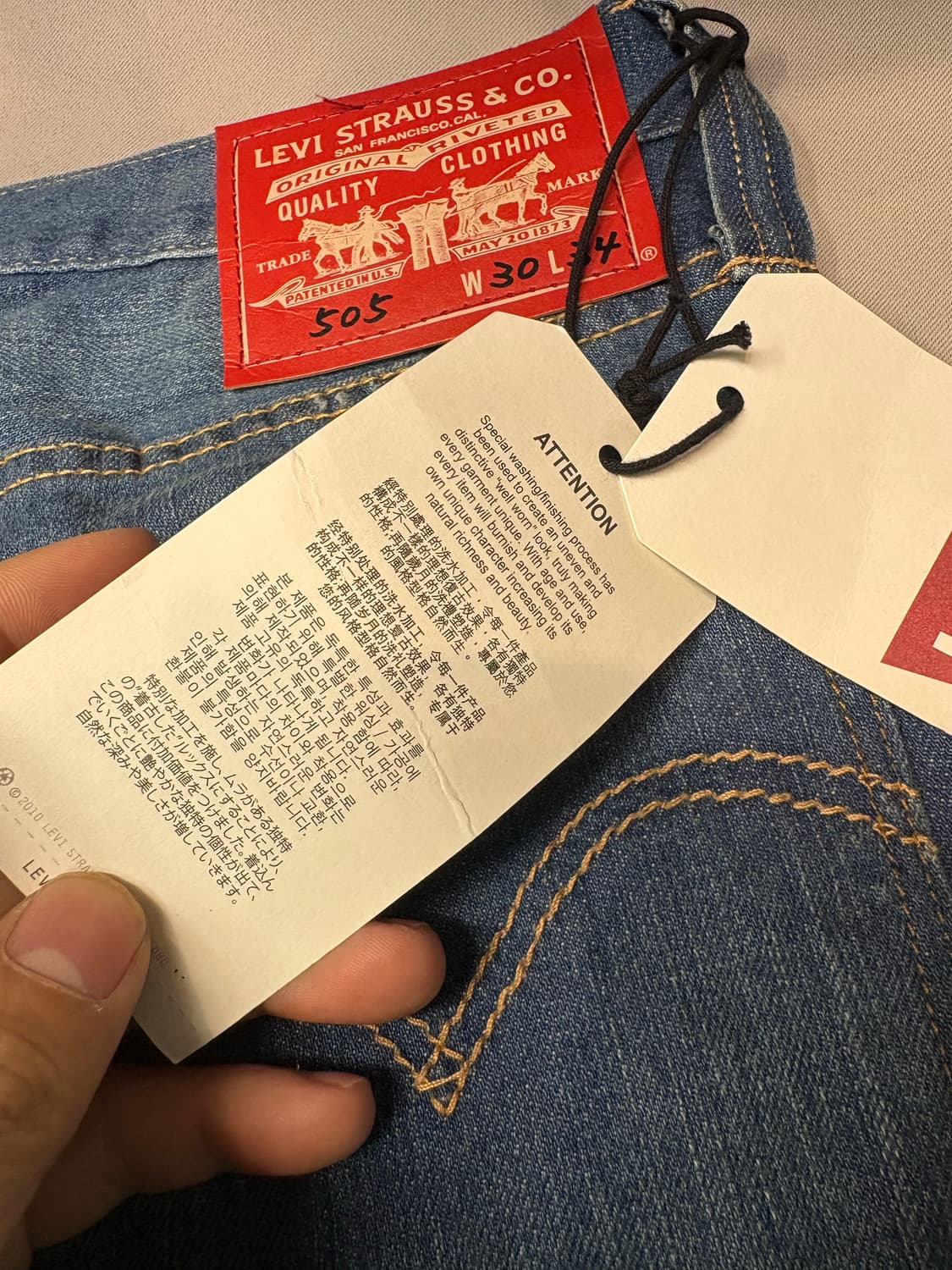 Levi's 505 청바지 W30 L34 새제품 상품이미지9