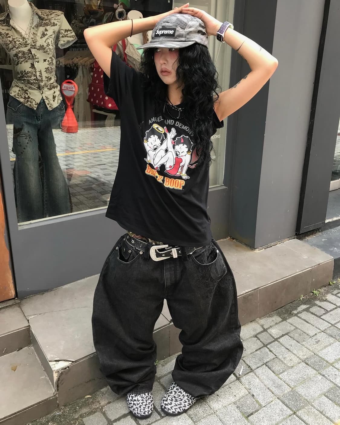Betty Boop Printing T-shirt ( 새상품 ) 상품이미지1