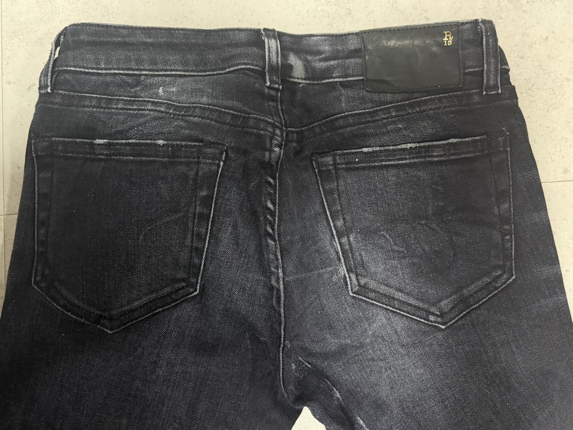 R13 블랙 로우라이즈 스키니진 상품이미지4