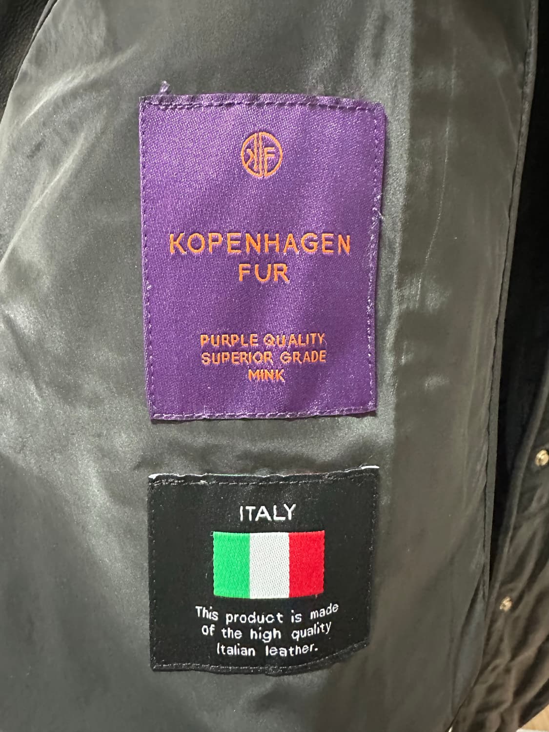 (새상품) 밍크 카라 구스 퀼팅 양가죽 롱 코트 상품이미지6