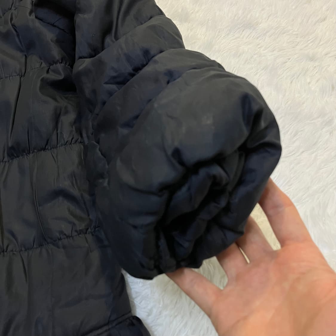 빈티지 퀄팅 네이비 레이스 패딩 838 y2k 스트릿 모리 갸루 일본빈티 상품이미지4