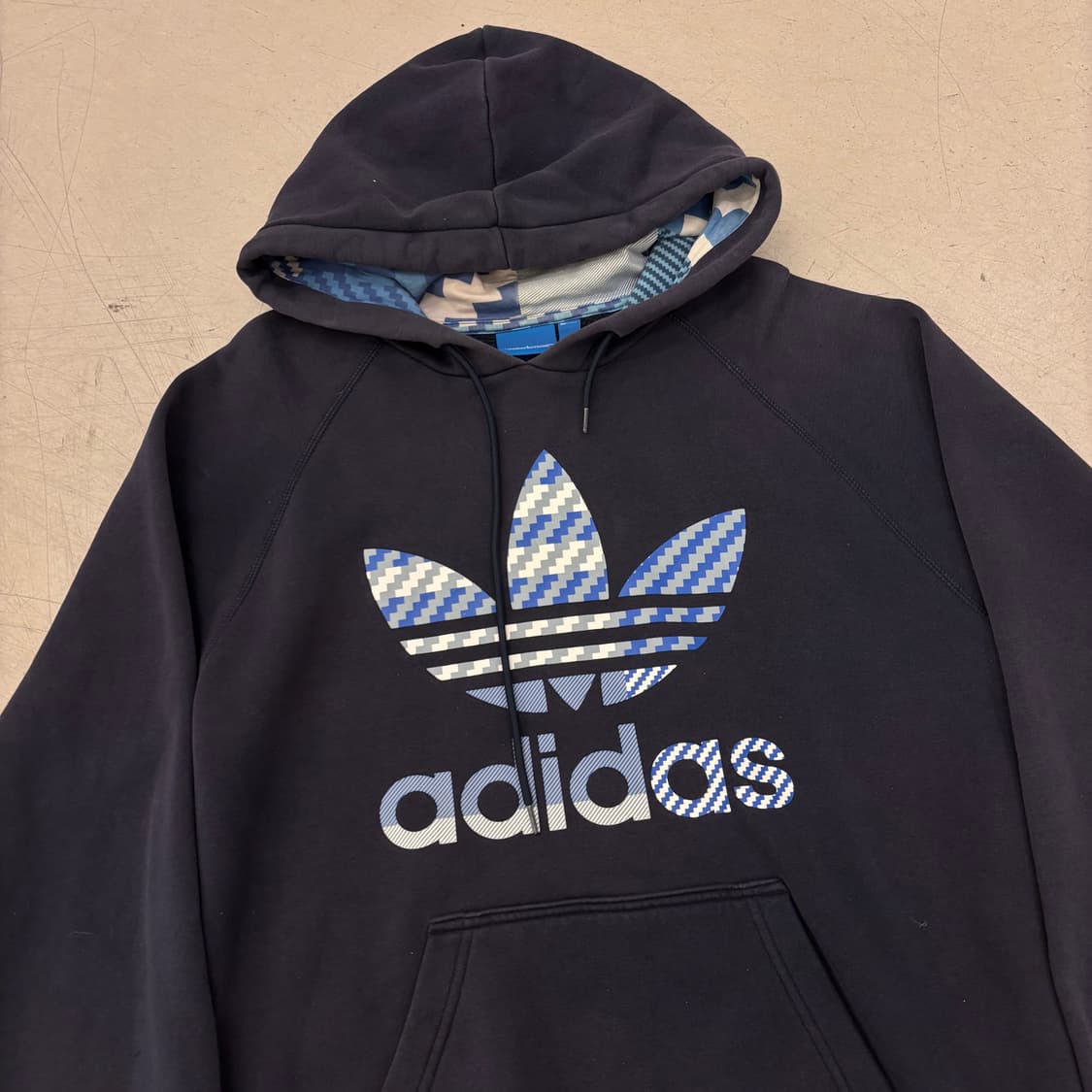 아디다스 체크 트레포일 후드티 상품이미지2