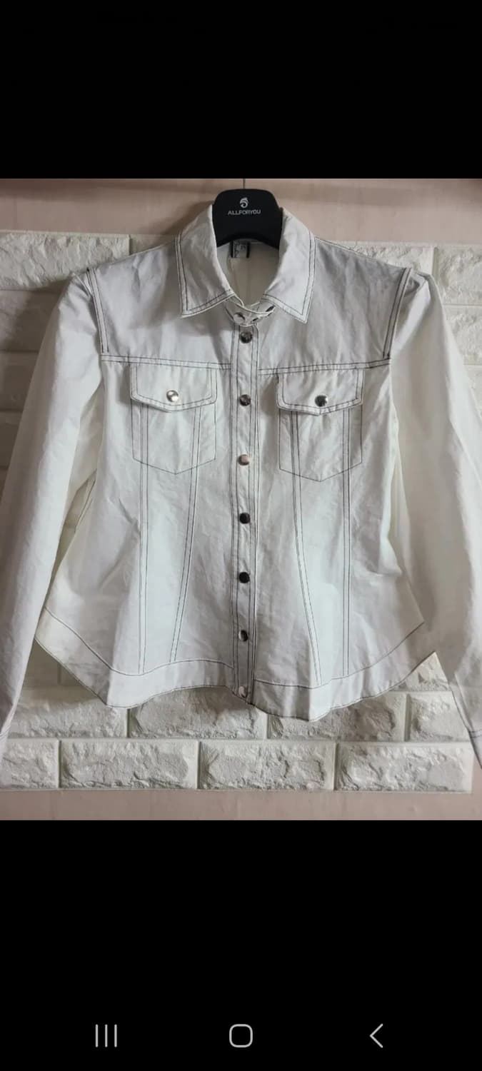 [수61]31.Fashion 화이트 셔츠 자켓 상품이미지1