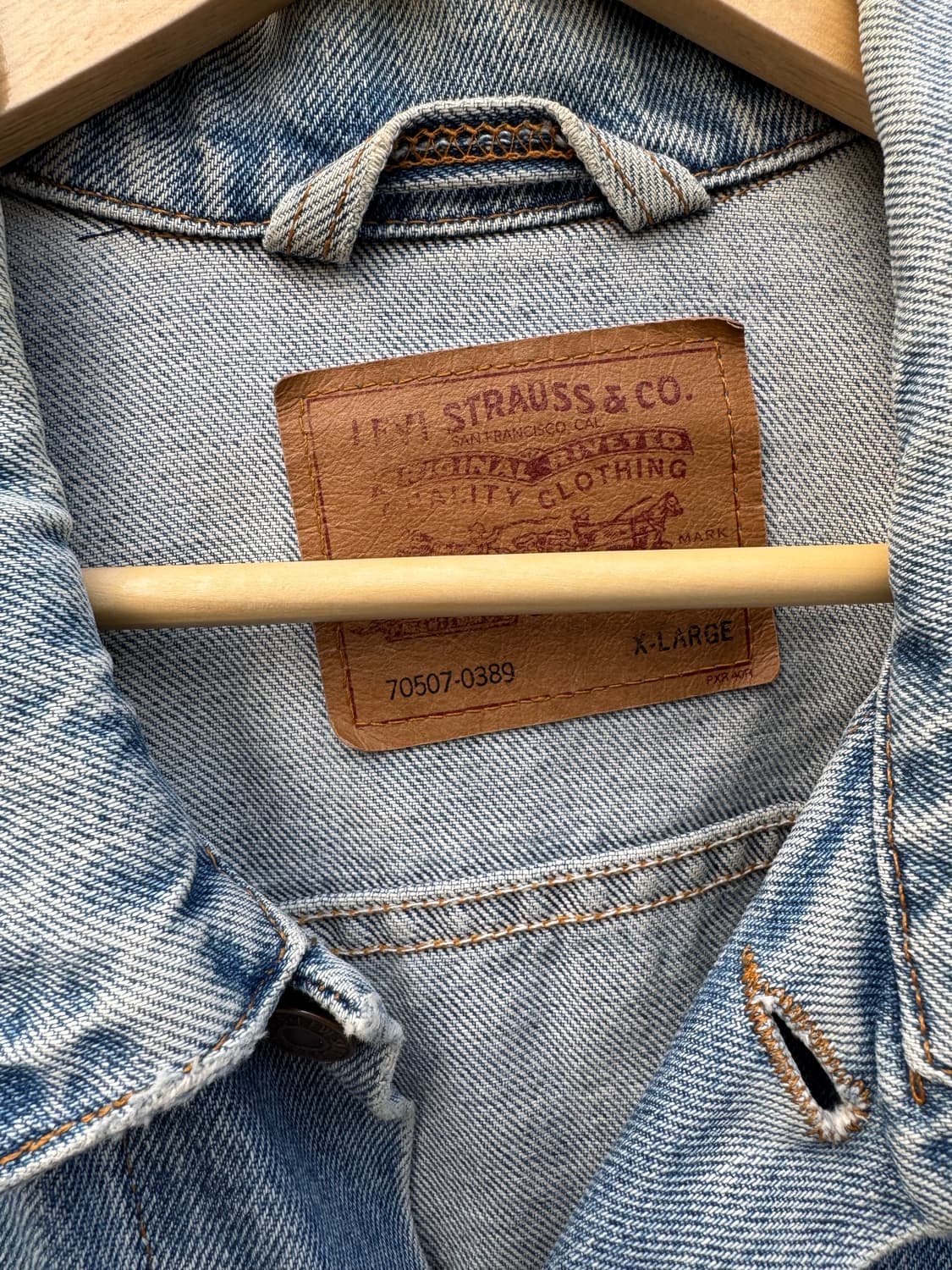 90s 리바이스 빈티지 3rd 워싱 데님 트러커 자켓 xl 상품이미지6