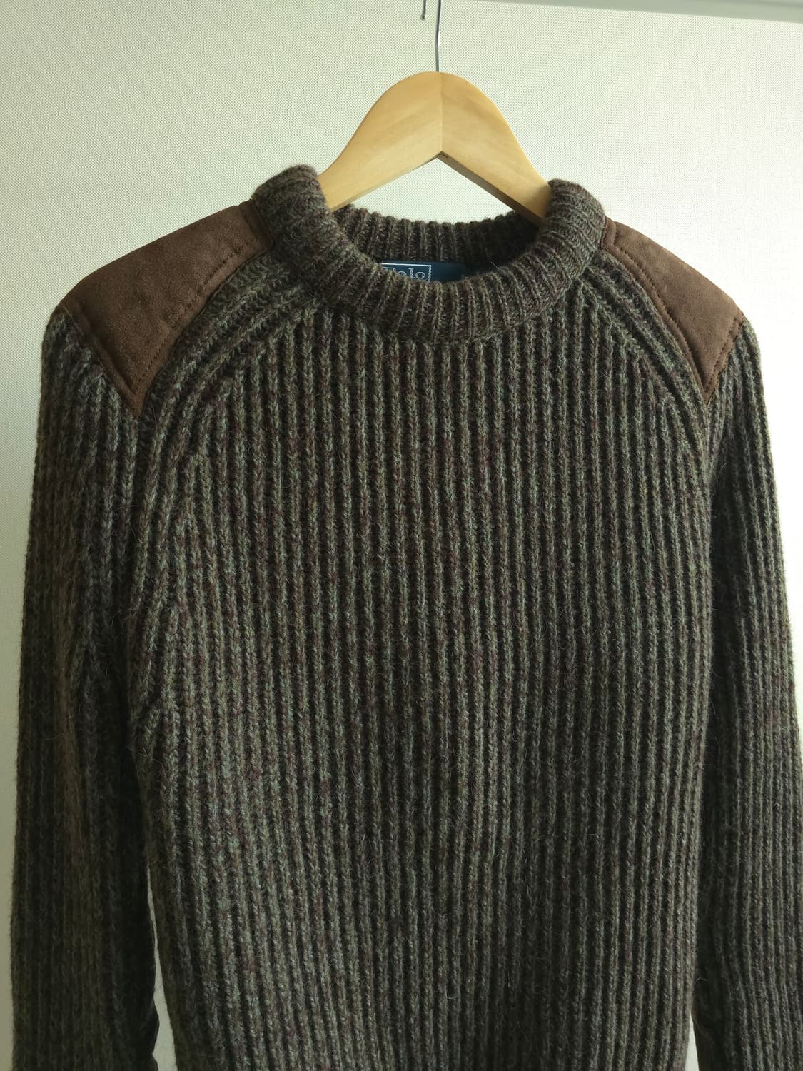 Polo Ralph Lauren 스웨이드패치  헤비울 니트 상품이미지3