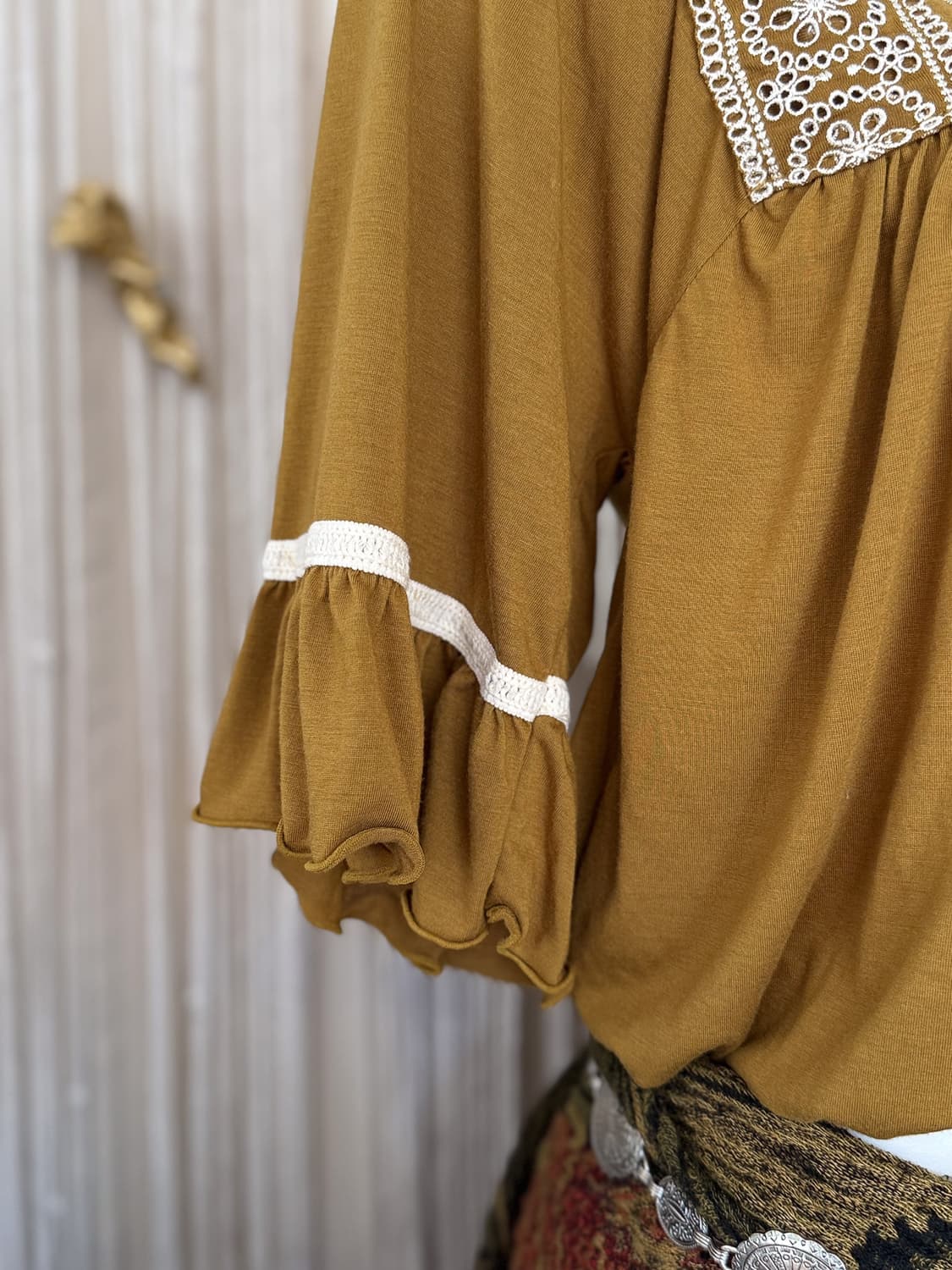 Embroidered Pumpkin Blouse 0043 상품이미지4