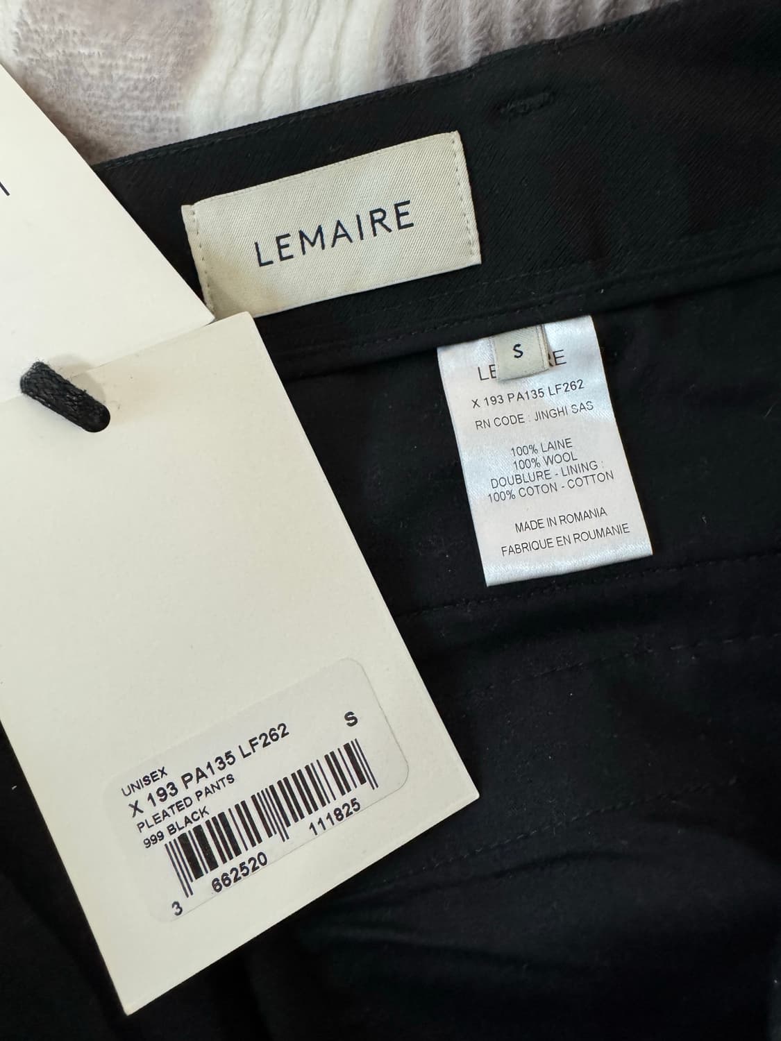 르메르 울 플리츠 팬츠 블랙 상품이미지2