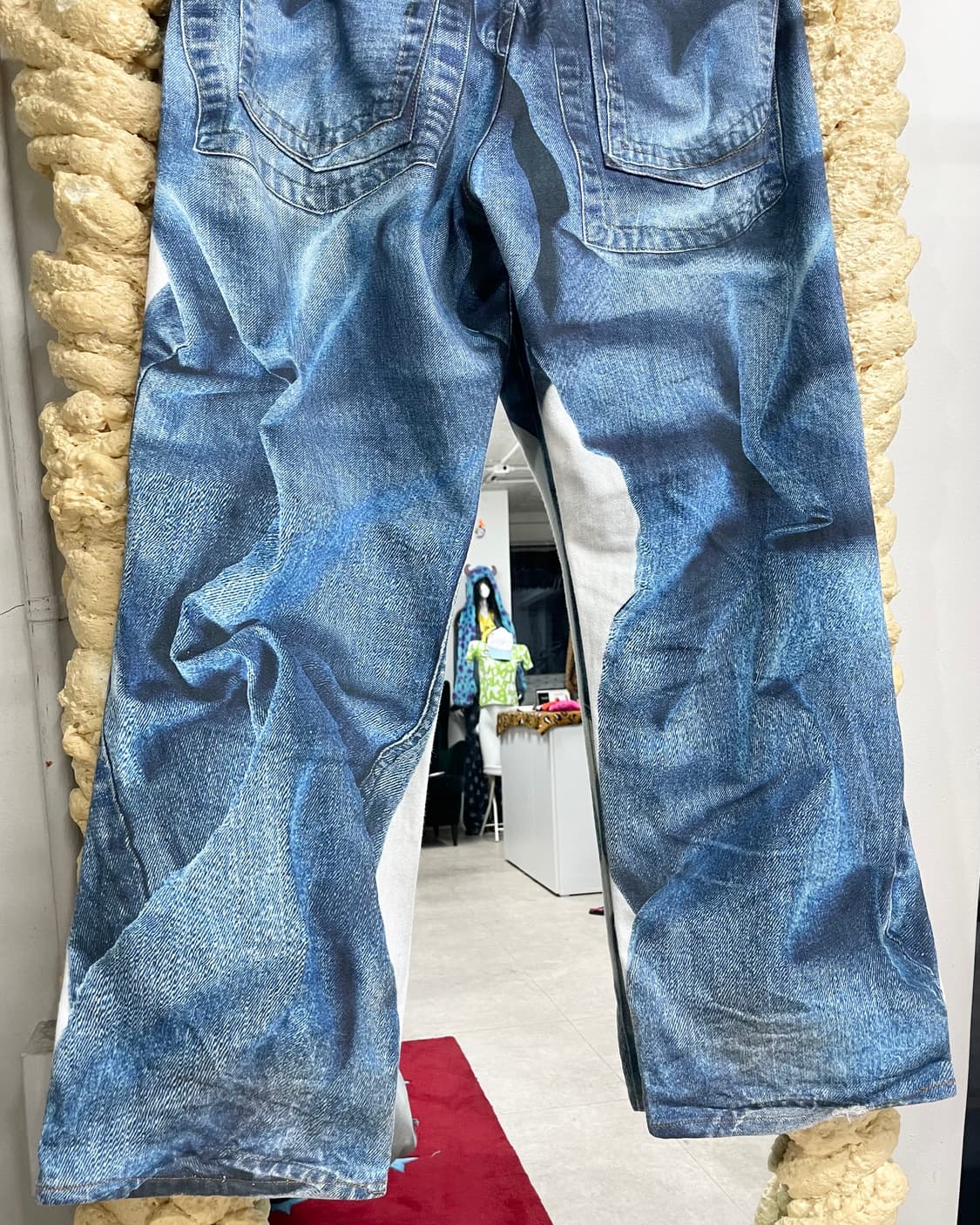 Digital printed denim pants  상품이미지5
