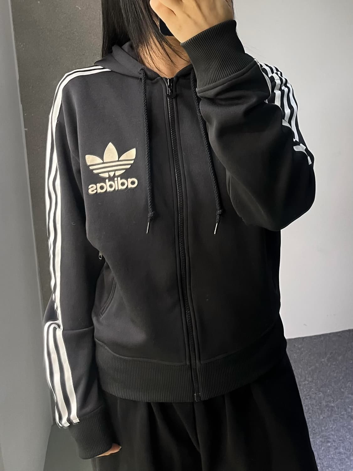 아디다스 3S 트레포일 후드 트랙 져지 상품이미지2