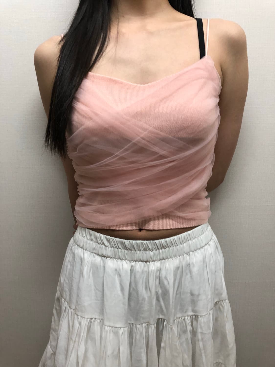 빈티지 핑크 레이스 슬리브리스 상품이미지6