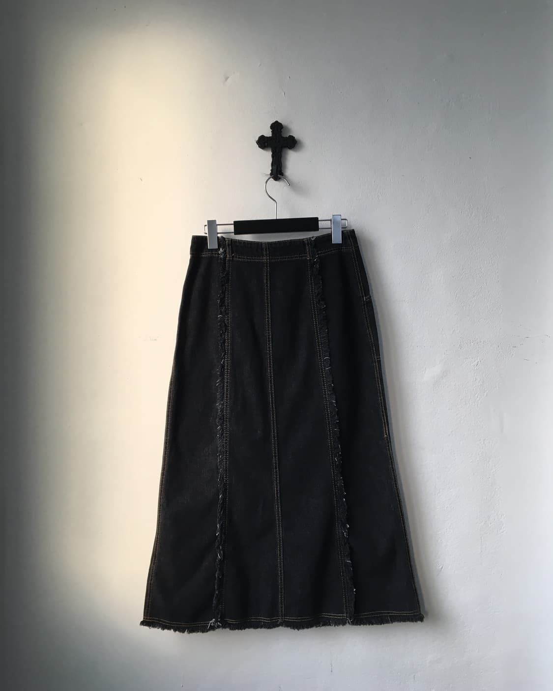 Line detail denim long skirt 상품이미지2