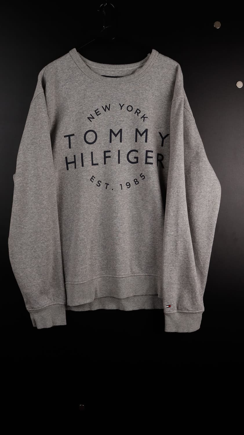 타미힐피거 센터로고 기모 맨투맨 상품이미지1