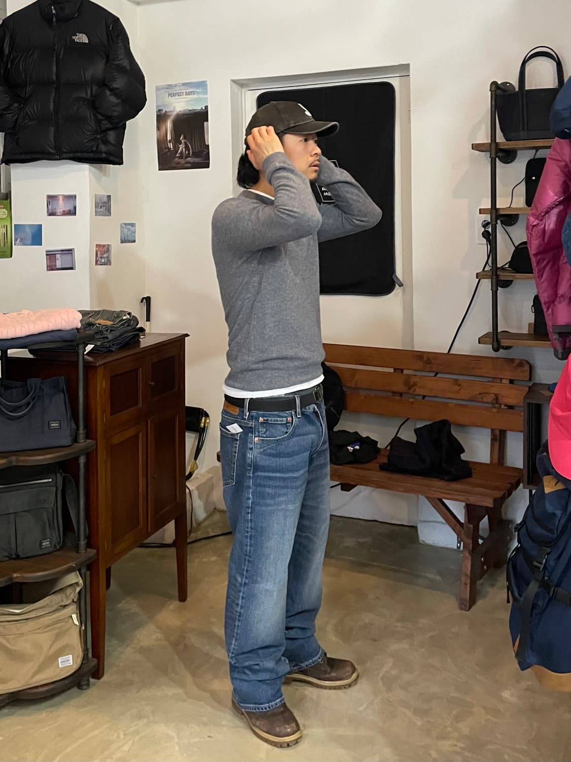 솔리드 옴므 그레이 니트 100 상품이미지2