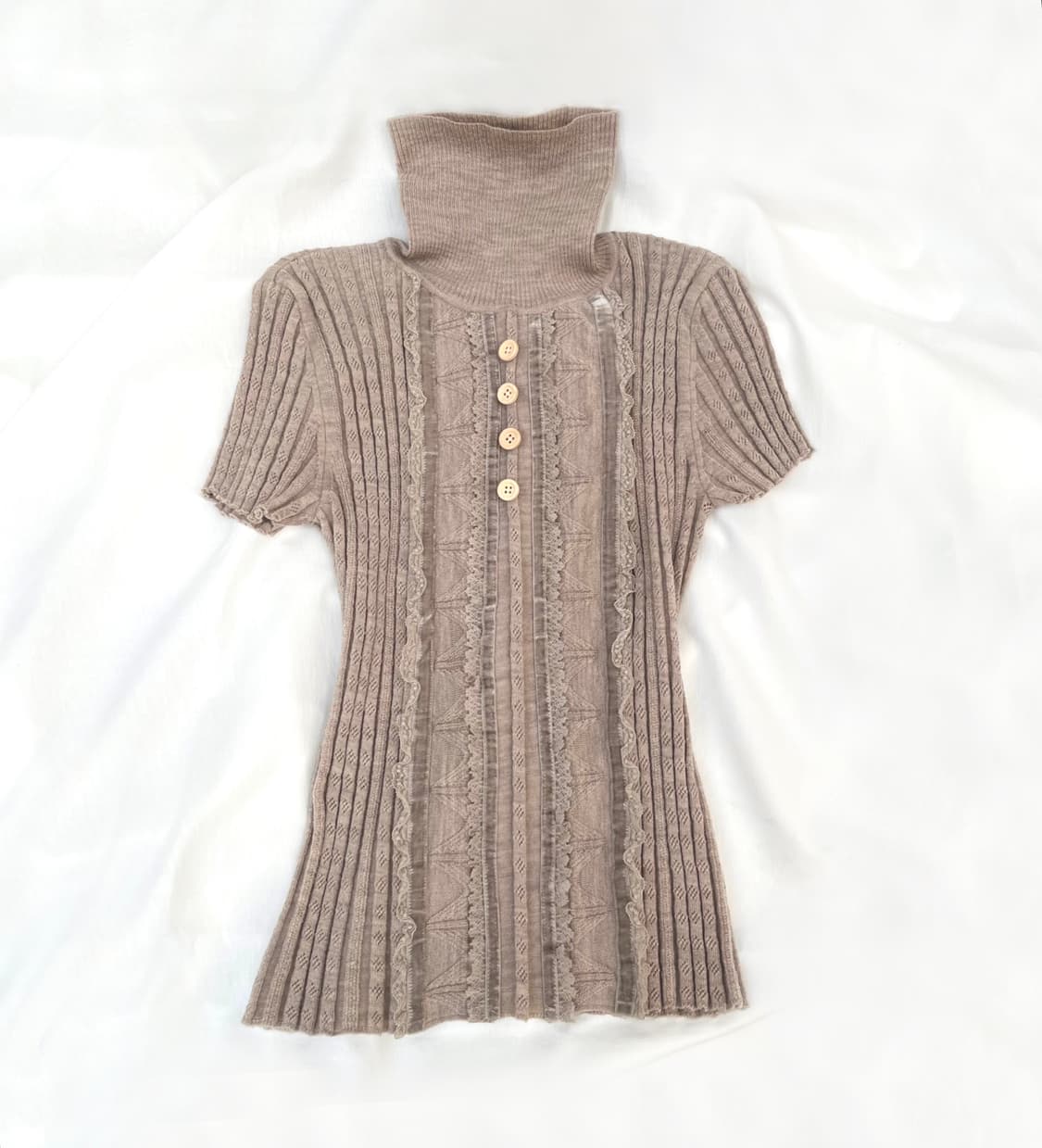 oatmeal pink button knit 상품이미지5