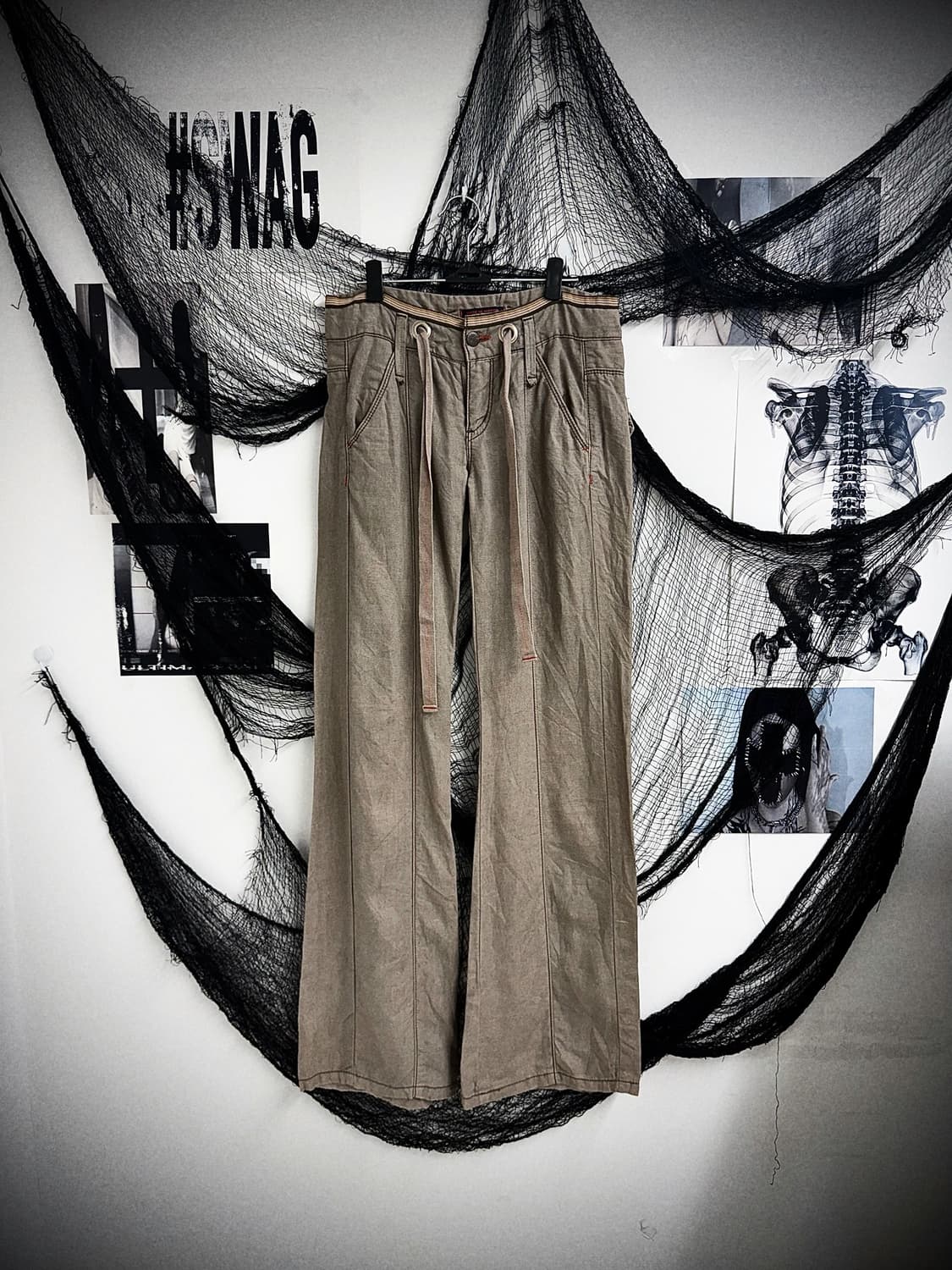 00s stitch bootscut cotton pants 상품이미지1