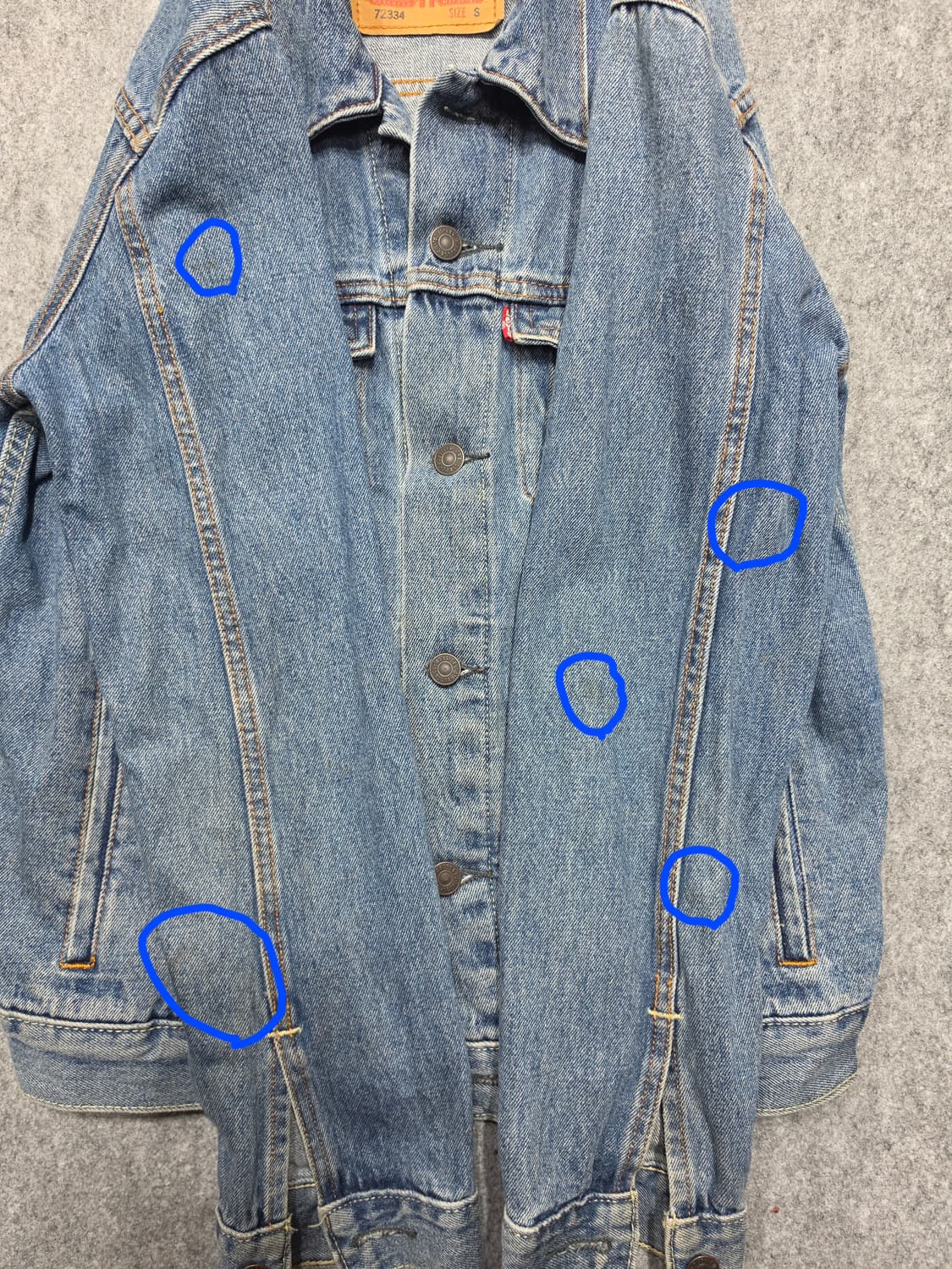 리바이스 72334 3세대 트러커 데님 자켓 청자켓 S 상품이미지4