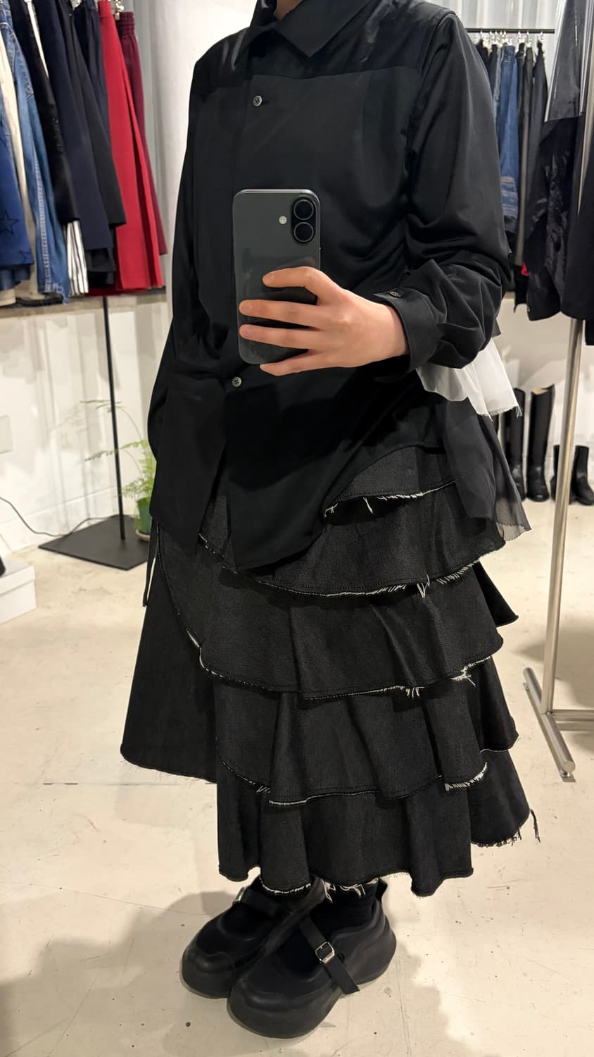 2way Tulle Layer Blouse 상품이미지10
