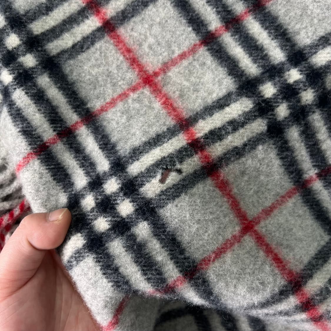 버버리 노바체크 그레이 램스울 머플러 상품이미지6