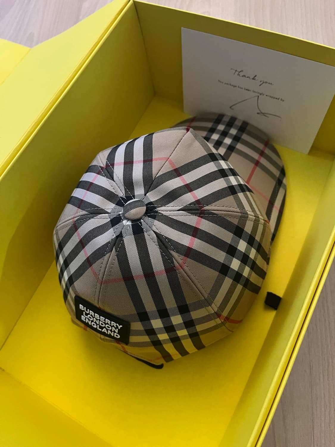 (W)버버리 로고 아플리케 빈티지 체크 캡 아카이브 베이지 상품이미지5