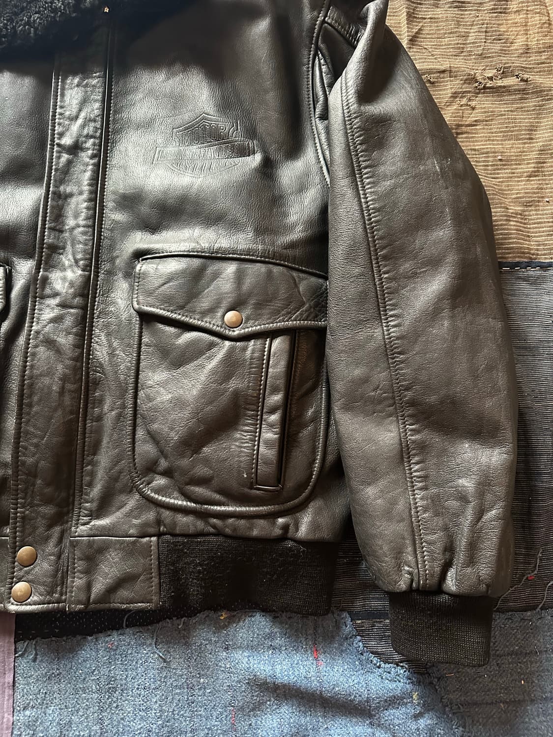 Vintage Harley Davidson Leather Jacket 상품이미지5